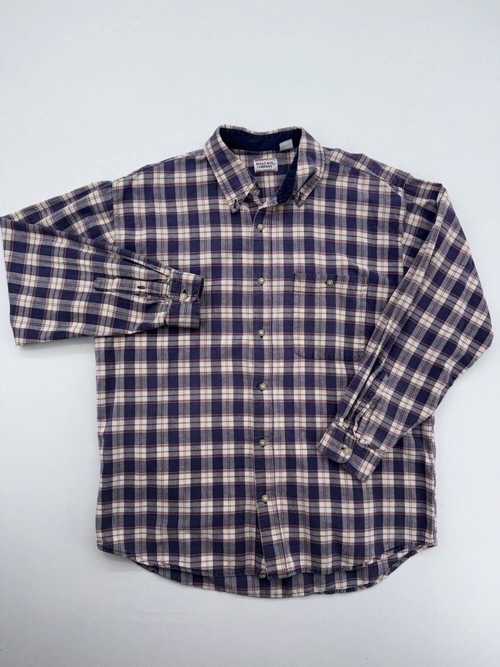 vintage 80s 90s BUGLE BOY Plaid Button Up Men’s Shirt XL